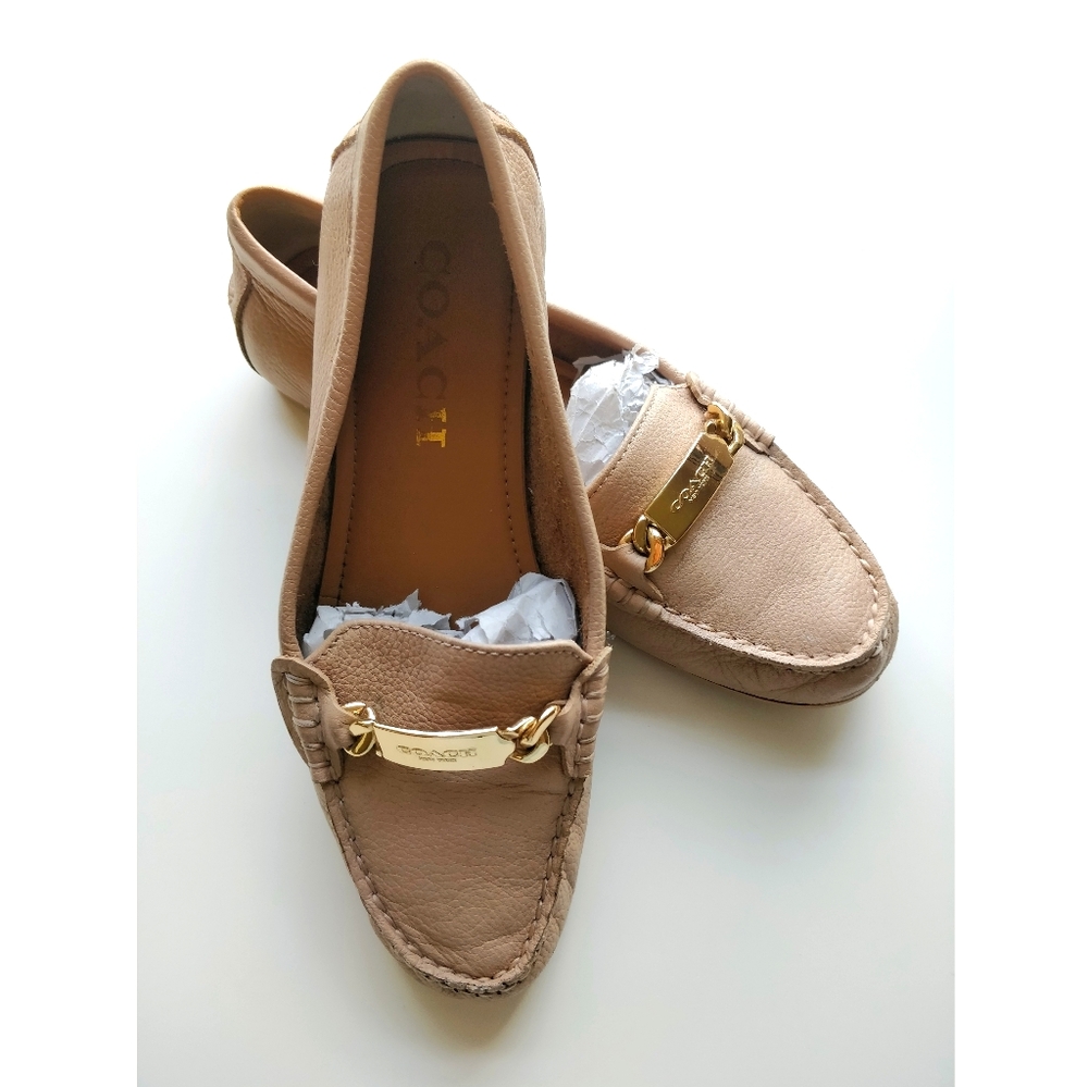 Coach Rose Pebbled Loafers